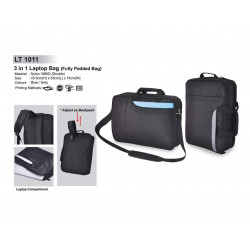  LT 1011 3 in 1 BP 8989 Laptop Bag (Fully Padded Bag)